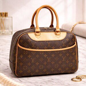 Authentic Louis Vuitton Deauville Monogram Handbag/LV Satchel Travel Bag